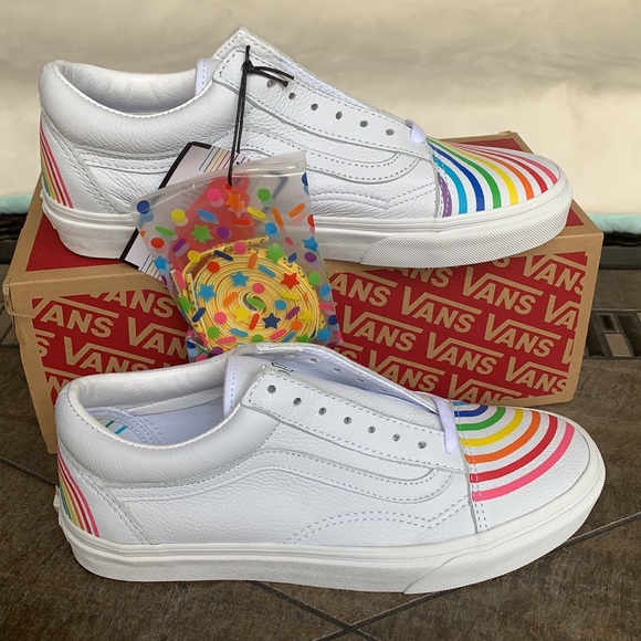VANS OLD SKOOL FLOUR SHOP RAINBOW/TRUE WHITE MEN’s - Picture 2 of 15